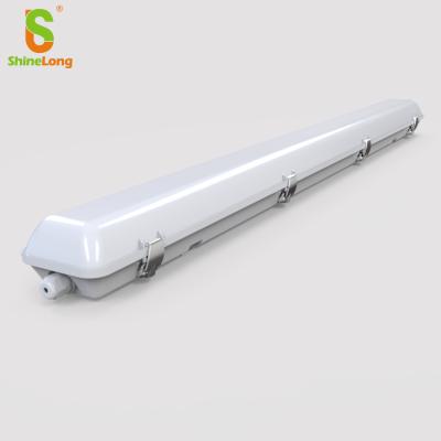 China Warehouse ShineLong 1200mm Led Tube Fixture Tri-proof Waterproof Tube Light Led Fixture Vapour-tight for sale