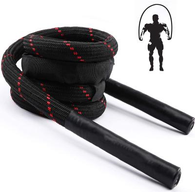 China Great Workout Jumping Or Leaping JY New Arrival 38mm Battle Nylon Heavy Jump Rope 300cm For Women Men for sale