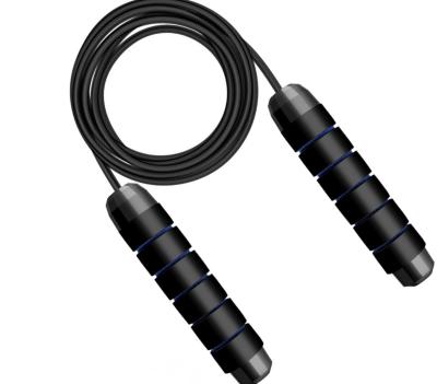 China Wholesale Jy Eva Foam Black Weighted Gym Exercise Jump Rope For Workout Professional Speed ​​Jump Rope for sale