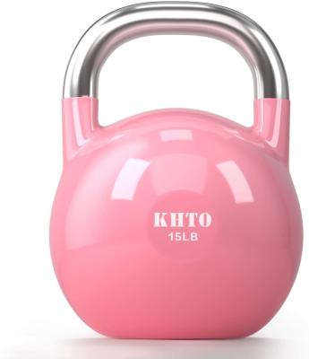 China Fundido wholesale universal Vinyl Kettlebells de Hierro de competencia gym fitness for sale