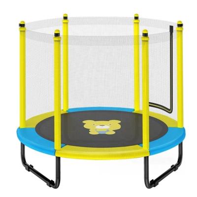 China With Protective Net High Quality Home Bungee Round Trampoline 1.2M 1.4M 1.5M Mini Kids Child Jumping Family for sale