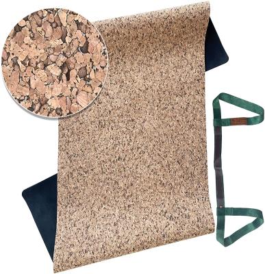 China Cork Band Factory Price Direct Sales Anti Slip Cork Yoga Mat With Carry Strap For Travel for sale