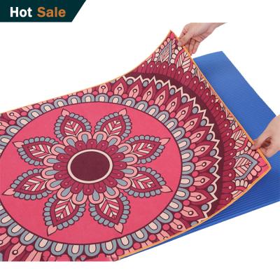 China Microfiber Premium Customized Eco Friendly Design Your Own Microfiber Blanket Yoga Mat Towel for sale