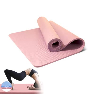 China Free Sample JY 1cm Waterproof Thick Exercise & Fitness Nbr Yoga Mat For Exercise Yoga & Pilates for sale