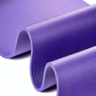 China NBR Yoga Mat Factory Natural Top Fabric Weight Bottom Material Origin Foam Thick Cheap NBR Yoga Mat for sale