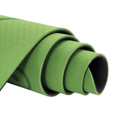 China Eco Waterproof Yoga Mats Custom 8mm Tape Printed Thick Eco Friendly Fitness Workout Pilates Yoga Mat for sale