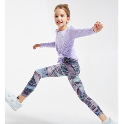 China JY Manufacturer Breathable Professional Baby Kids Children Yoga Leggings Printed Gym Fitness Legging Yoga Wear for sale