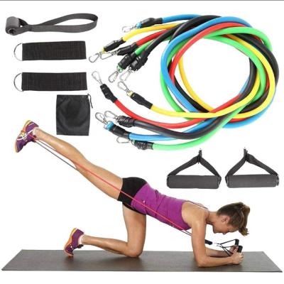 China Best Selling Durable Jy Band Forming Tube150lbs Pull Rope Exercise Resistance Bands Set 11pc for sale