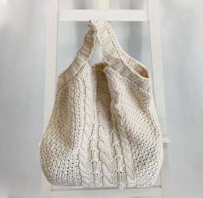 China Fashion Factory Supply Large Tote Bag Beach Crochet Handmade Bag Shoulder Bag for sale