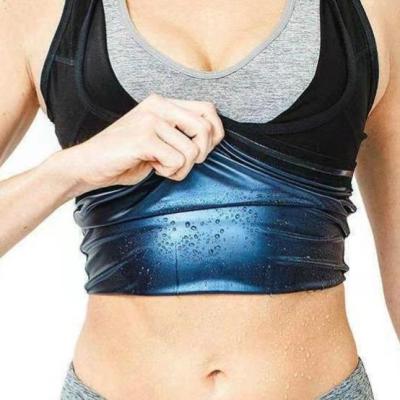 China Eco-Friendly Women And Men Sweat Suit Slimming Shirt Weight Loss Polymer Waist Trainer Sweat Vest for sale