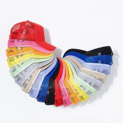 China Mesh Adjustable Plain Blank Hat made to order fashionable COMMON for sale