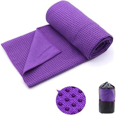 China SOUL FREE Customized Microfiber Yoga Silicone Yoga Absorbent Towel QUICK DRY 63x183cm Non Slip Covering Water for sale