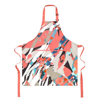 China Hot Selling Adjustable Logo BBQ Apron Polyester Cleaning Customized Apron For Adults And Kids for sale