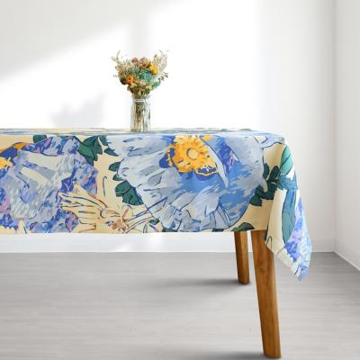 China Customized Square Rectangular Oil Free Stain Heavy Duty Waterproof Table Cloth Cover Waterproof Cover FREE SOUL for sale