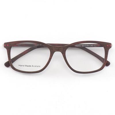 China For Reading Vintage Wholesale Men Temple Decoration Metal Glass Acetate Rectangle Coffee Optical Frames for sale