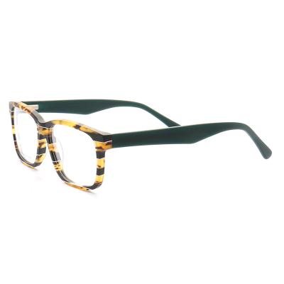 China For Reading Customized Tortoise Rectangle Glasses Men Cool Mazzucchelli Acetate Myopia Spectacle Glass Frame for sale