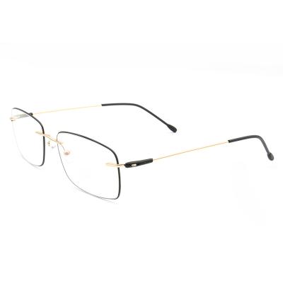 China New Fashion SUNNY Light Square Reading Glasses Rimless Frame Computer Glasses For Men And Women for sale