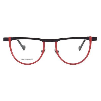 China For SUNNY Shenzhen Factory Porcelain Frame Pure Titanium High Quality and Exquisite Reading Glasses Round Ultra Light Reading Glasses for sale