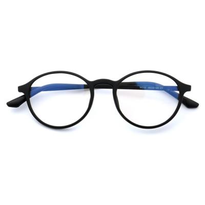 China For Reading New Design Round Rim Black Unisex Lightweight Flexible TR90 Full Optical Glass Frame Wholesale for sale