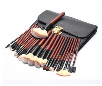 China Angular Blush Vegan High Quality Professional Cosmetic Hair Set Makeup Brush Wooden Handle 26pcs Private Label for sale