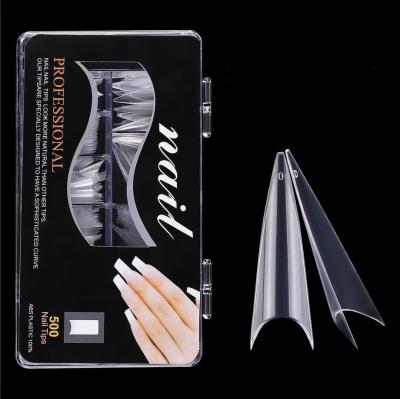 China Factory Price 500pcs/box French Hot Popular Wholesale Pointed Pointed Stiletto Fake Nail Tips for sale