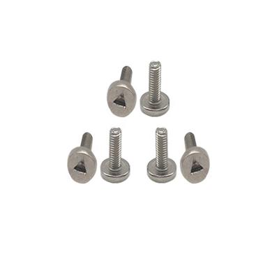 China Pan M2 M3 M4 Triangle Socket Triangular Slotted Flat Countersunk Head Security Bolt Drive Machine Screw for sale