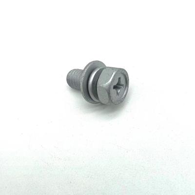 China Pan M3 M4 M5 M6 M8 Stainless Steel Hex Bolts Cross Head Screw Spring Flat Double Washer Galvanized Sems Screw for sale