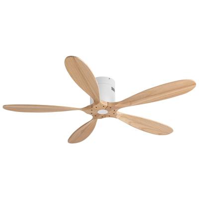 China NO 2021Hot Sale 5 Blade Style Modern Ceiling Fan Remote Control Wooden DC Motor Ceiling Fan for sale