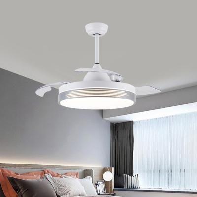 China Zhongshan Factory Direct Sales Modern Black Invisible Ceiling Fan Light LED Fan Blade Fan Lamp for sale