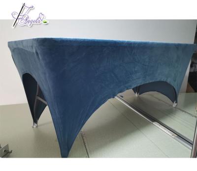 China stretchable beauty Lash Bed Covers iron-free soft velvet massager for wicking beauty spa bed decoration for sale