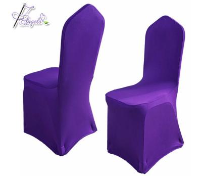 China Plain Repeated Usable Elegant Spandex Banquet Hall Chair Covers For Weddings Without Front Arch for sale