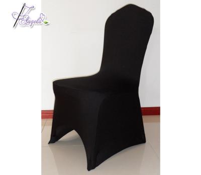 China Factory wholesale plain black lycra spandex stretch chair cover for wedding banquet chairs for sale