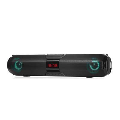 China Best selling wireless system portable soundbar with AUX light. USB TF Card BT FM Radio LED Built In 2400mAh Battery for sale