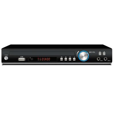 China Portable DVD-R/DVD-RW/VCD/CD/MP3/MPEG-4/JPEG 2.1ch CD PLAYER MPEG4 Dvd With Two MIC Input USB DVD Player Home for sale