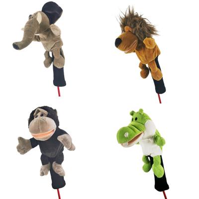 China Protect golf clubs Custom Universal Cute Animal Cartoon Soft Plush Golf Clubs Head Covers for sale