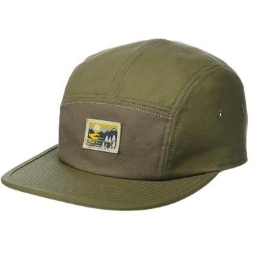 China JOINT Classic Embroidered 5 Panel Hat Canvas Camper Hat With Woven Patch for sale