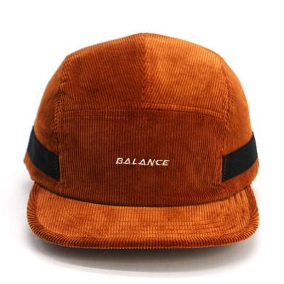 China JOINT Wholesale Hot Selling 5 Panel Hat Corduroy Customized Embroidery Camp Hat for sale