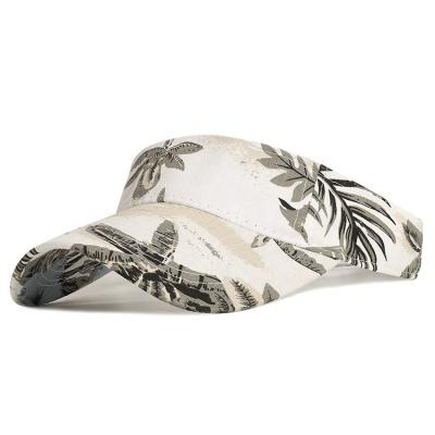 China Image Beach Sports Sun Visor Hat Sun Visor Moving Floral Printing Hat for sale