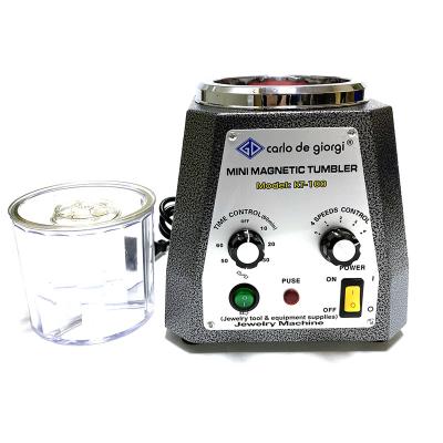 China 400g Jewelry Tumbler Magnetic Silver Jewelry Tool Magnetic Polish Machine Cleaning Polisher for sale