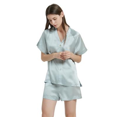 China QUICK DRY Silk Pajamas Women's Spring and Autumn Long Sleeve Silk Suit 100% Silk Home Wear for sale