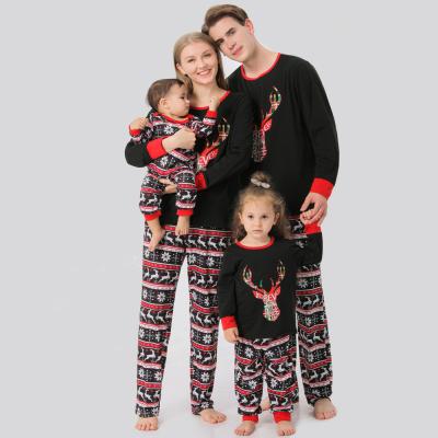 China New Production Children's Parent-child Sleepwear Christmas Suit Thermal Pajamas Family Matching Sets for sale