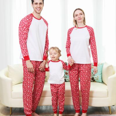 China Good Quality Thermal Family Matching Pajamas Sets Boys Girls Print Long Sleeve Christmas Pajamas for sale