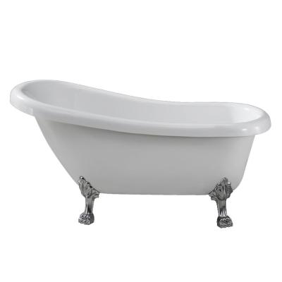 China Elegant Appearance Solid Surface Freestanding Acrylic Clawfoot Bathtub for sale