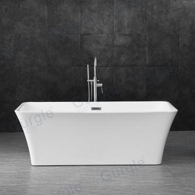 China Freestanding Essential Square Shaped Artificial Acrylic Material Bathtubs for sale