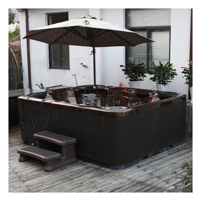 China Gurgling Large Size Garden Luxury Free Relax Outdoor Hot Tub Spa Bath Intex 6 Person Whirlpool Hot Tub Jacuzzi Function at Cheap Price for sale