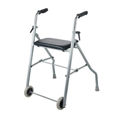 중국 2 Wheels Aluminum Medical Folding Rollator Walker With Seat 판매용