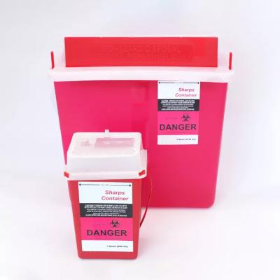 China Medical Sharp Bin Containers Wholesale Plastic Medical Sharps Container à venda