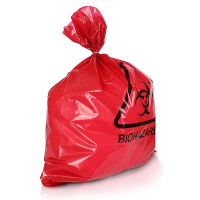 China Gravure Printing Infection Prevention Supplies Red Biohazard Disposable Waste Bag For Infectious Waste for sale