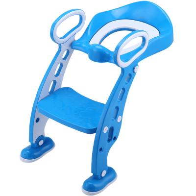 China Eco-friendly baby toddler ladder toilet, baby toilet seat with step ladder, baby potty ladder toilet for sale