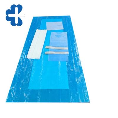 China 100*230cm Comfortable and Soft Absorbent Surgical Nonwoven Surgical Underpad Disposable Surgical Bed Cover for sale